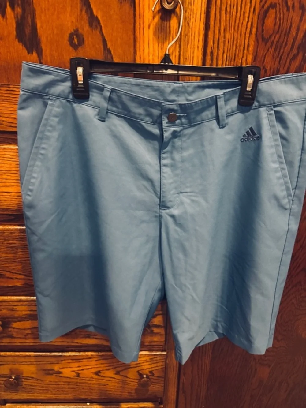adidas Light Blue Athletic Golf Shorts